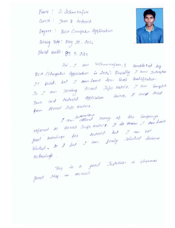 Android Student Testimonial